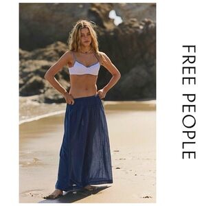 FREE PEOPLE Rising Sun Pants M Billowy Wide-Leg Comfy Pants NWTS!